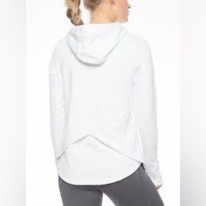 Athleta White Hoodie Sweatshirt  Bootcamp S